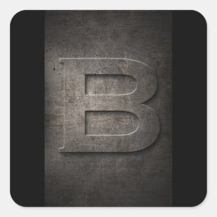 B Metal Monogram Stickers