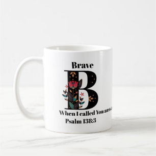 B Monogram Custom Quote/Name Coffee Mug