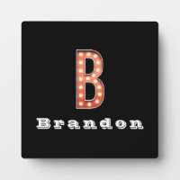 B Monogram Marquee Bulb Personalized