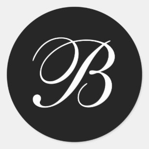 B Monogram Stickers