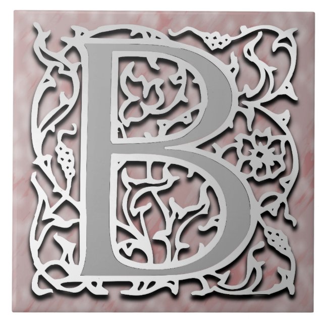B Monogramme "Pierre d'Argent" Carreaux en céramiq (Devant)