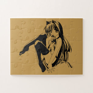 B, Neko, catgirl, nekomimi, lolita, Furry, Girl Jigsaw Puzzle