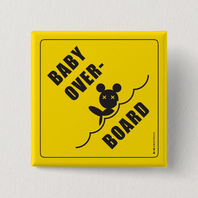 B.O.B. teddy 2 Inch Square Button (Front)