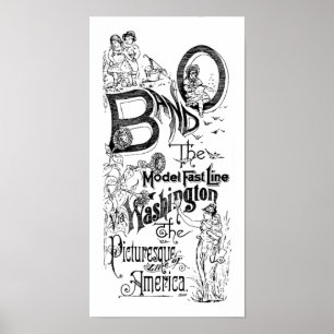 B&O Railroad - The Model Fast Line 1869 Poster