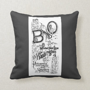 B&O Railroad-The Model Fast Line 1869 Throw Pillow