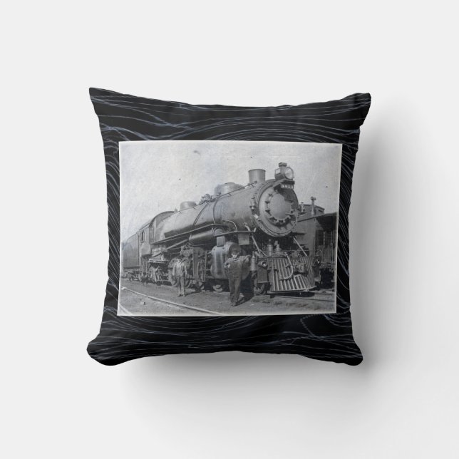B&O Steam Engine 4013 Throw Pillow (Front)