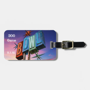 B O W L Retro Sign Luggage Tag