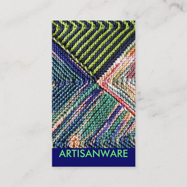 b/pc Artisanware Knit Business/Profile Card (Front)