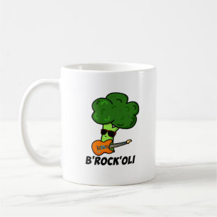 B-Rock-Oli Funny Rocker Broccoli Pun Coffee Mug