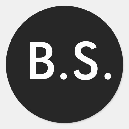 B.S. CLASSIC ROUND STICKER