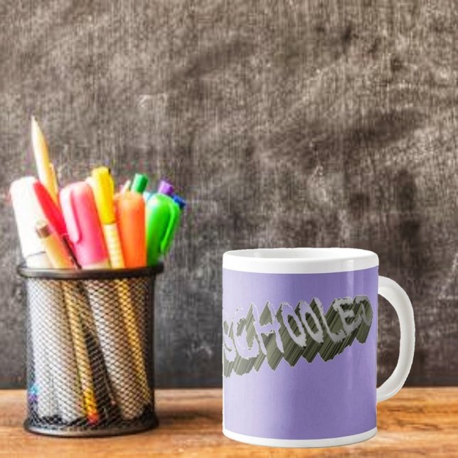 B Schooled Grey-Wht  Large Coffee Mug (The perfect, coffee Mug for teachers, and other staff workers!)