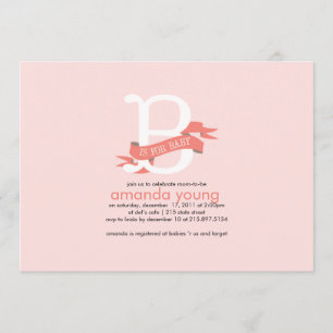 B si pour le bébé - invitation de baby shower