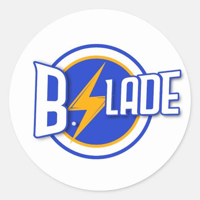 B.Slade - Bleu Logo Sticker (Devant)