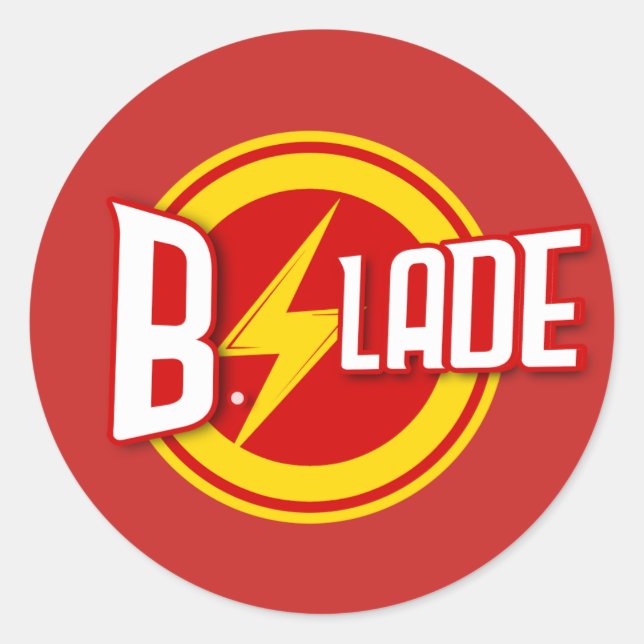 B.Slade Lightning Bolt Logo Sticker (Front)