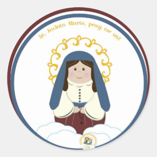 B. Sticker rond classique Jacinta