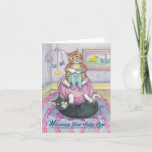 B & T #53B Baby Boy Welcome Note Card