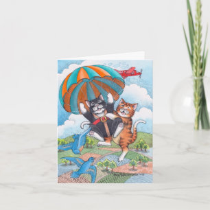 B & T #57 Parachute Birthday Note Card