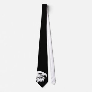B&W American Bald Eagle Neck Tie