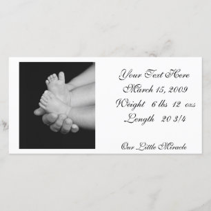 B&W Babys Feet Carte photo