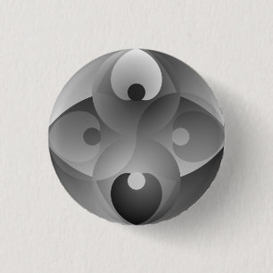 B/W Balance by Kenneth Yoncich 1 Inch Round Button