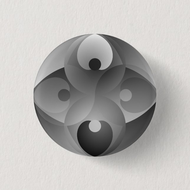 B/W Balance by Kenneth Yoncich 1 Inch Round Button (Front)