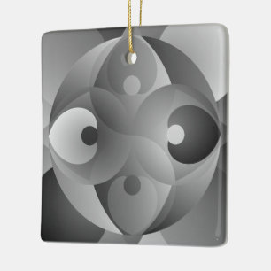 B/W Balance by Kenneth Yoncich Ceramic Ornament