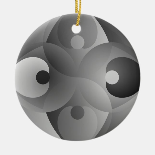 B/W Balance by Kenneth Yoncich Ceramic Ornament (Front)