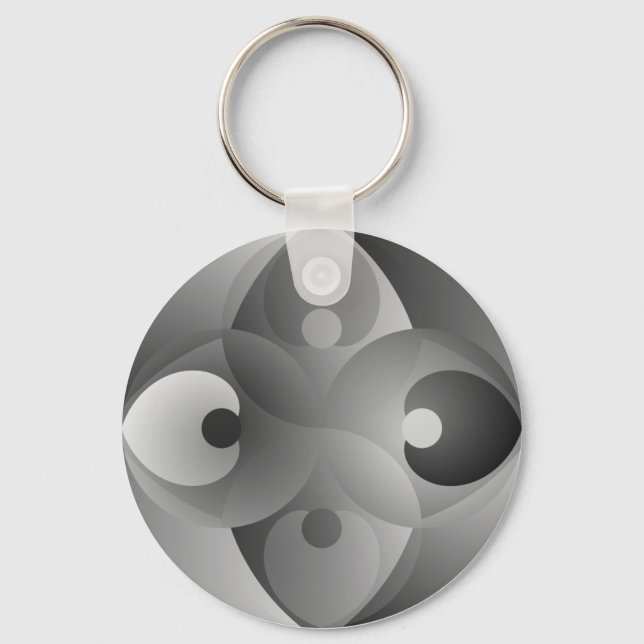 B/W Balance by Kenneth Yoncich Keychain (Front)