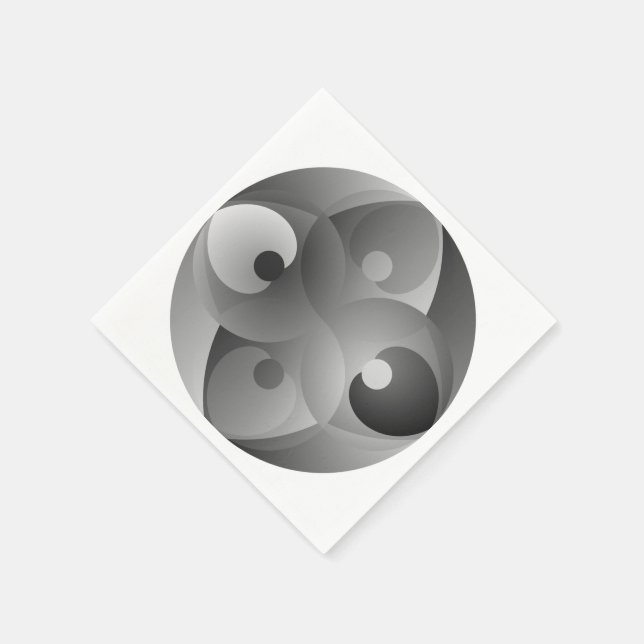 B/W Balance by Kenneth Yoncich Napkin (Corner)