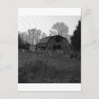B&W Barn Postcard