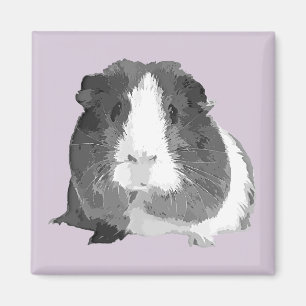 B&W 'Betty Guinea Pig Fridge Magnet