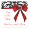 B&W Brocade Red Bow Baking Stickers