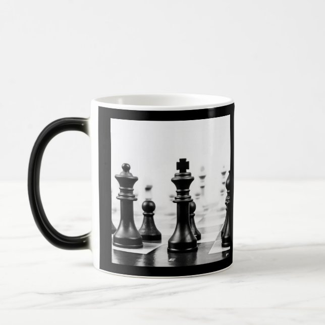 B&W Chess Magic Mug (Left)