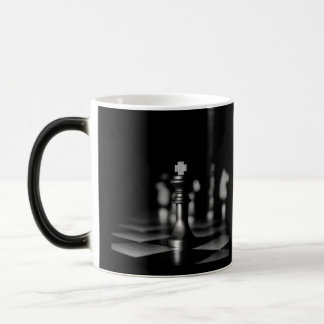 B&W Chess Pieces Photo Magic Mug