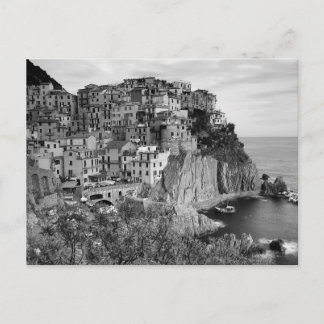 B&W Cinque Terre Postcard