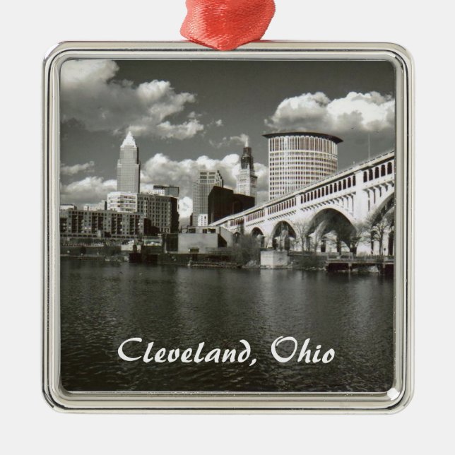 B/W Cleveland Ornament (Front)