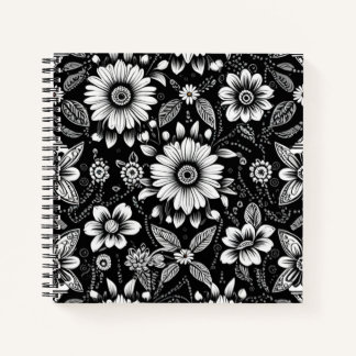 B&W Daisy Dose  Notebook