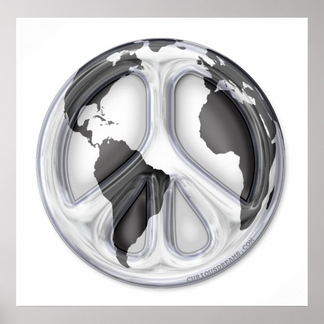 B&W Earth-peace sign (Front)