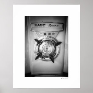 B&W Easy Spindrier Dial Poster Print