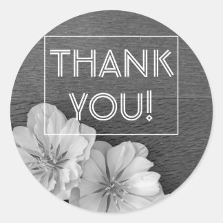 B & W Garden Hellebore Favour Sticker