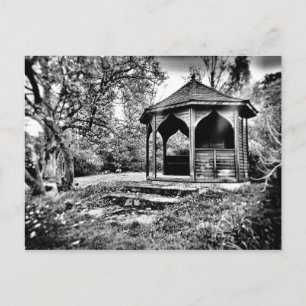 B&W Gazebo in Park Postcard