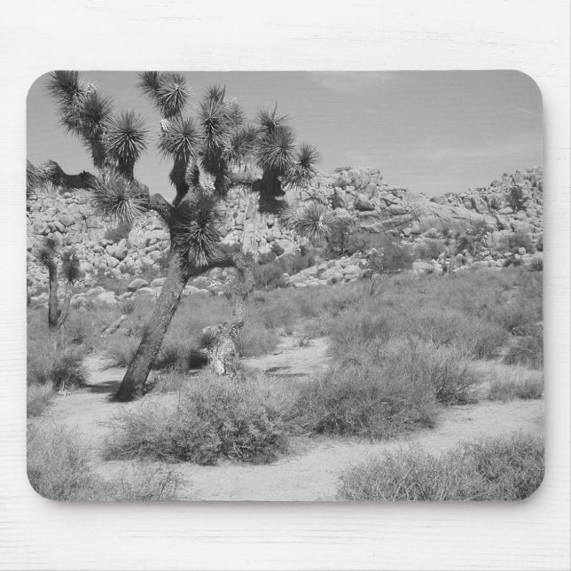 B&W Joshua Tree National Park 3 Mouse Pad (Front)