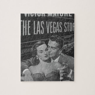 B&W Las Vegas poster Jigsaw Puzzle