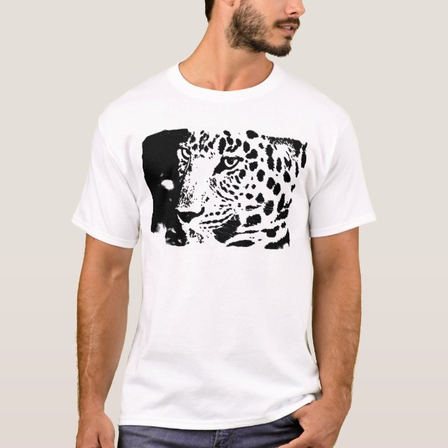 B&W Leopard Eyes T-Shirt (Front)