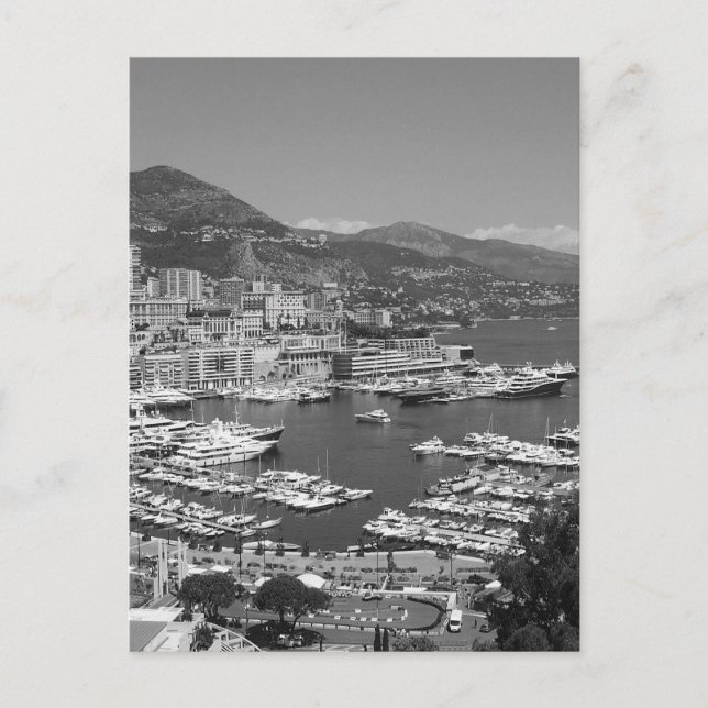 B&W Monaco Postcard (Front)