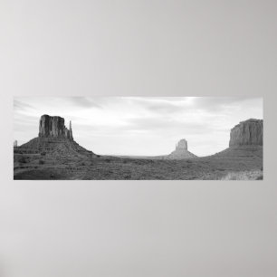 B&W Monument Valley 4 Poster