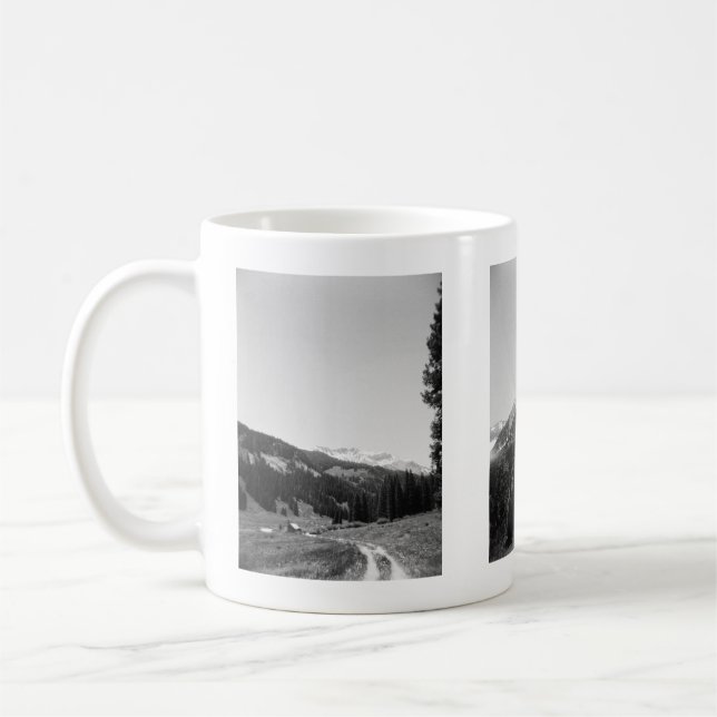 B&W Mountains 11 oz Mug (Left)