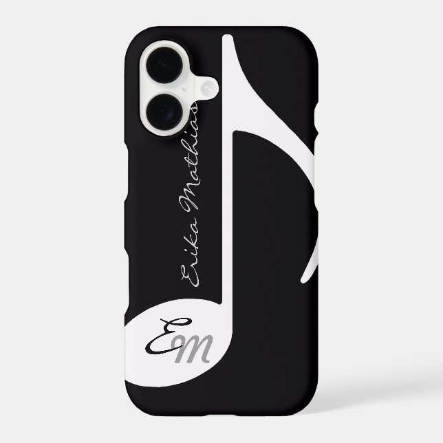 b/w musical note customizable (Back)