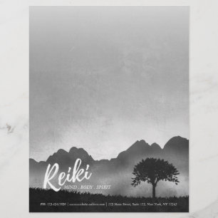 B&W Natural Reiki Master Yoga Mediation instructor Letterhead