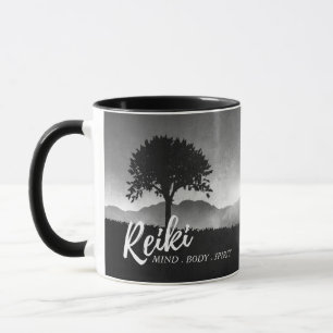 B&W Natural Reiki Master Yoga Mediation instructor Mug